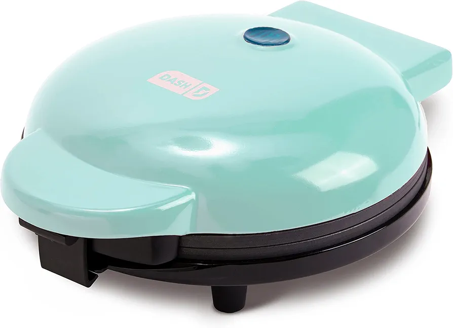 DASH Express 8” Waffle Maker for Waffles, Paninis, Hash Browns + other Breakfast, Lunch, or Snacks, with Easy to Clean, Non-Stick Cooking Surfaces - Aqua