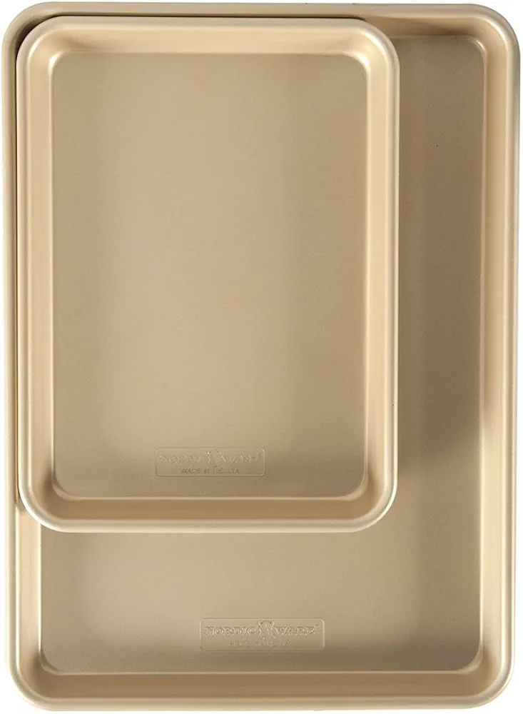 Nordic Ware Naturals NonStick Half Sheet and Quarter Sheet Set 24 inches