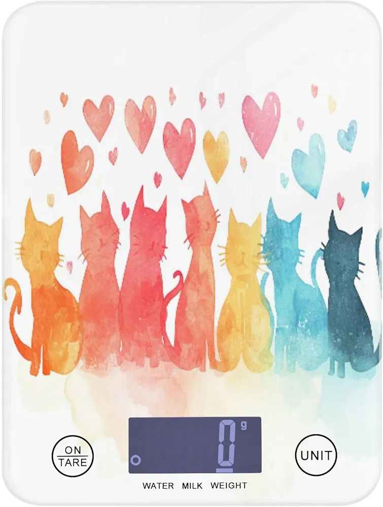 MNSRUU Food Kitchen Scale, Cute Cat Digital Food Scale, Kitchen Scales Digital Weight Scale for Food Ounces and Grams