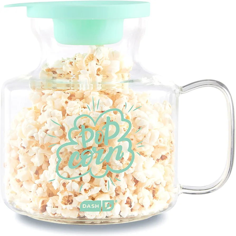 Dash Microwave Popcorn Popper for Fresh Movie Theater Style Popcorn at Home - Aqua