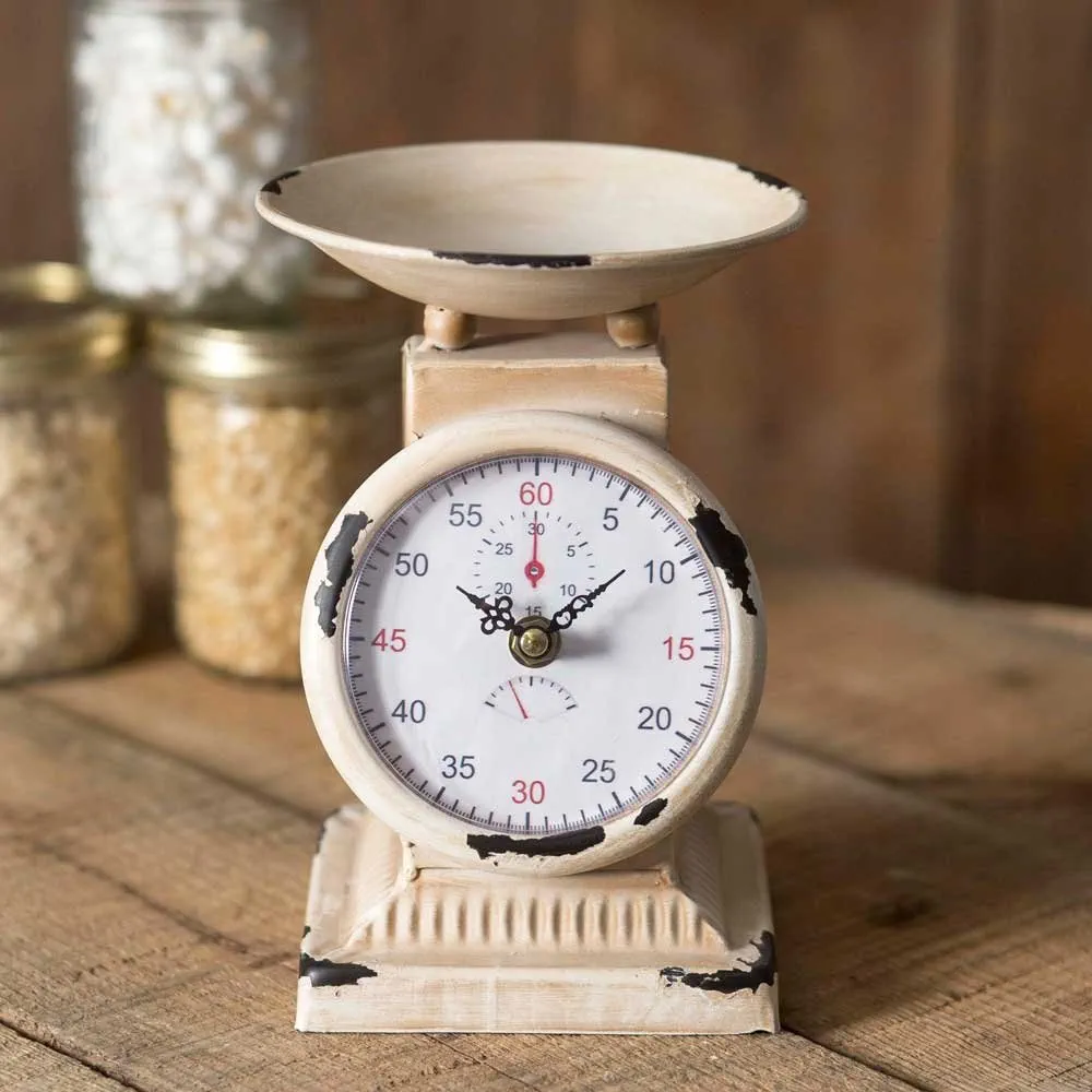 Small Decorative Kitchen Clock Scale