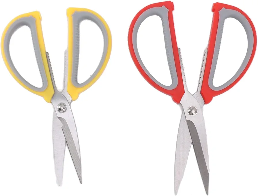 Estink Kitchen Shears 2 Pack, Stainless Steel Blade Food Cooking Scissors All Purpose Stainless Steel Utility Scissors for Poultry, Fish