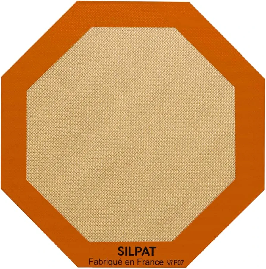 Silpat The Original Non-Stick Silicone Microwave Baking Mat, 10.25" Diameter Octagon