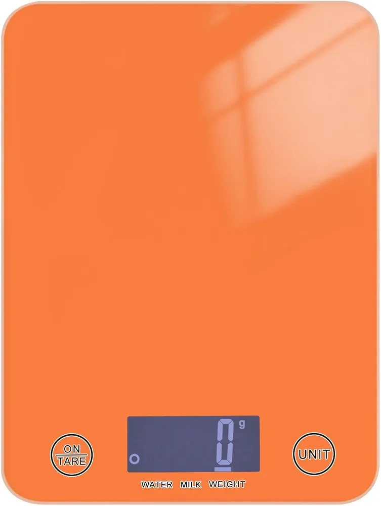 Food Scale Orange Color Digital Kitchen Scale Weight Grams and Oz for Cooking Baking