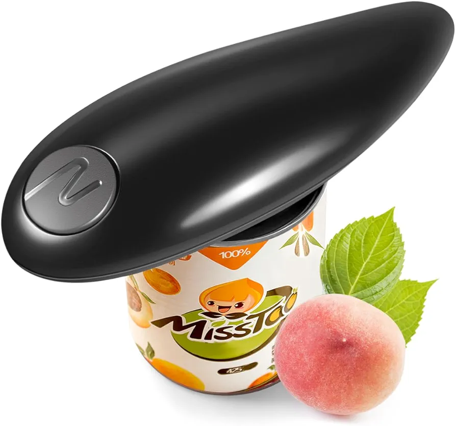 Smart Electric Can Opener: Effortless One-Touch Operation, Compact, Battery-Operated, Perfect for Home and Outdoor Use