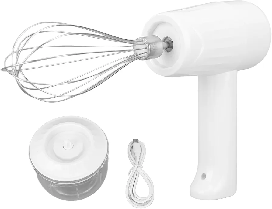 Electric Hand Mixer, 3 Gear Egg Whipping Cream Beater Handheld Electric Mixer with Chopper, Portable Electric Whisk Milk Foam Maker for Whipping Mixing Egg Cookie Cake