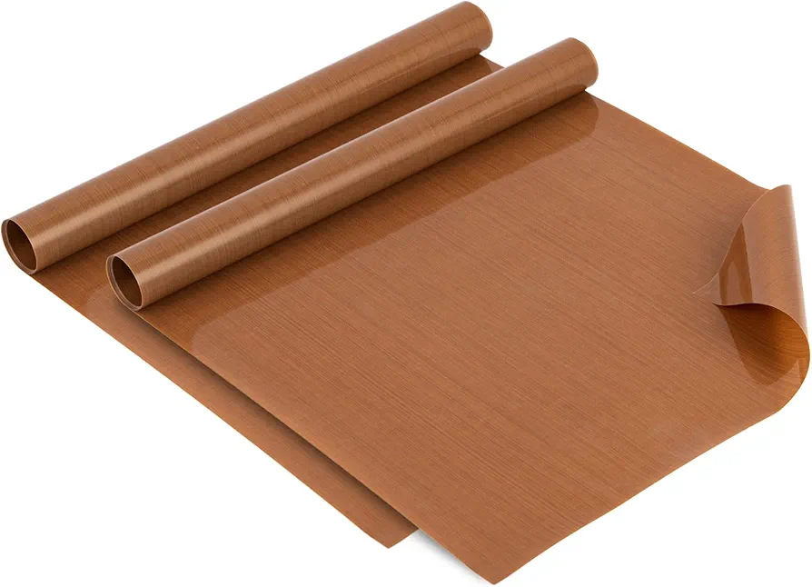 Heat Resistant Baking Paper Roll - Set of 2-15.7 x 90 in Reusable & Nonstick Teflon Mat Sheets - Dishwasher Friendly & Greaseproof Sheet Liners