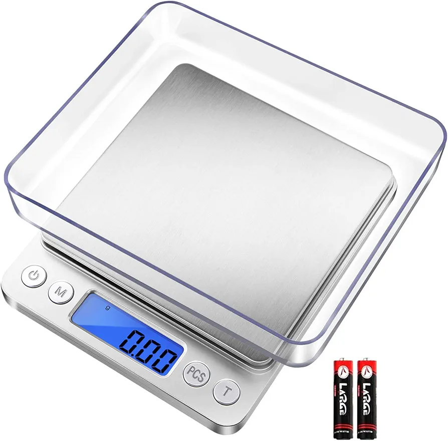 Fuzion Small Kitchen Scale, 500g/ 0.01g Small Gram Weight Scale, Precision Lab Scales Digital Weight Grams and Oz, Digital Gram Scale, Jewelry Scale with LCD, Small Food Scales for Kitchen