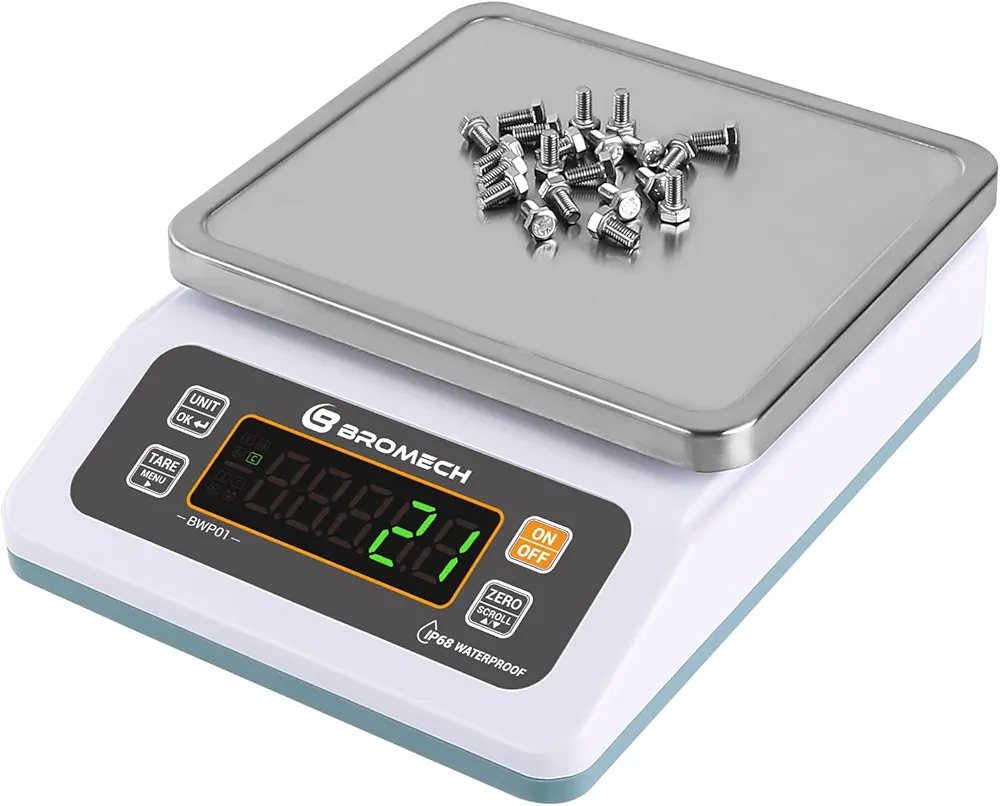 Gram Scale Waterproof Counting Function Weighs Gram, Pound & Kilogram, 13lb Capacity, 0.001lb Increment, Stainless Steel Platform, Perfect for Baker, Pastry Chefs, Homebrewing, Food Production