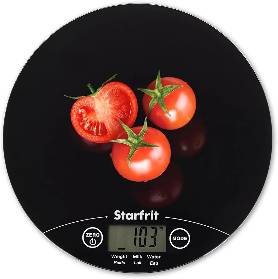 Starfrit Digital Kitchen Scale - 5kg/11lb - Precision Baking Imperial to Metric - Measures Liquid Volume
