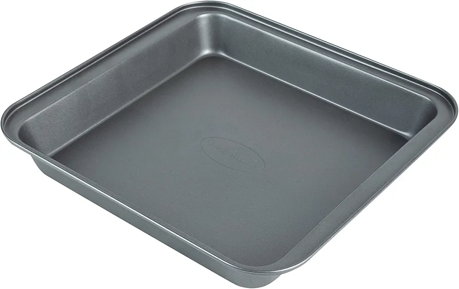Kitchen Details Square Nonstick Baking Sheet | Dimensions: 10.6" x 10" x 1.7" | Non-Stick | Durable | Easy to Clean | Kitchen Accessories | Grey