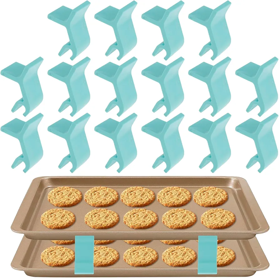 16Pcs Baking Sheet Stackers Space-Saving Tray Stackers for Sheet Pans Multipurpose Trays Stacking Holder Reusable Freeze Dryer Trays, Baking Sheet Dividers for Stacking