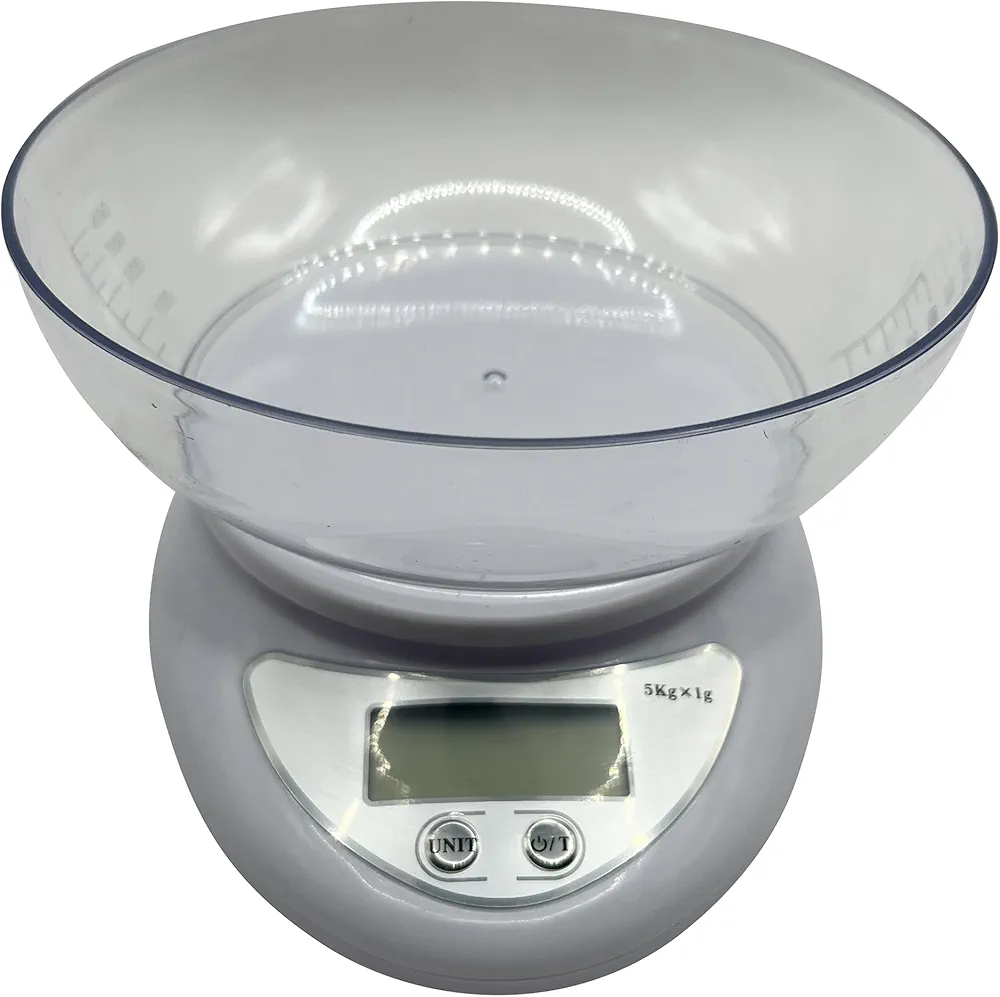 Weight Food Scale Smart Digital Kitchen Scale with Detachable Bowl 5KG X 1g, Weight Grams and Ounces for Coffee, Baking, Cooking