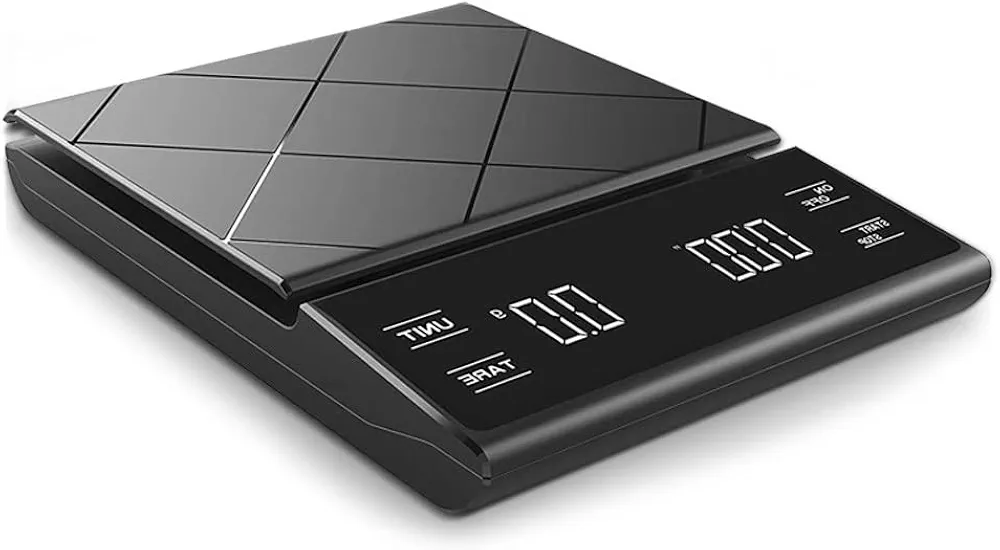 Coffee Scale with Timer,Electronic Food Scale,EAVO Digital Multifunction Weighing Scale with 3kg/0.1g High Precision for Drip Coffee, Baking, Cooking