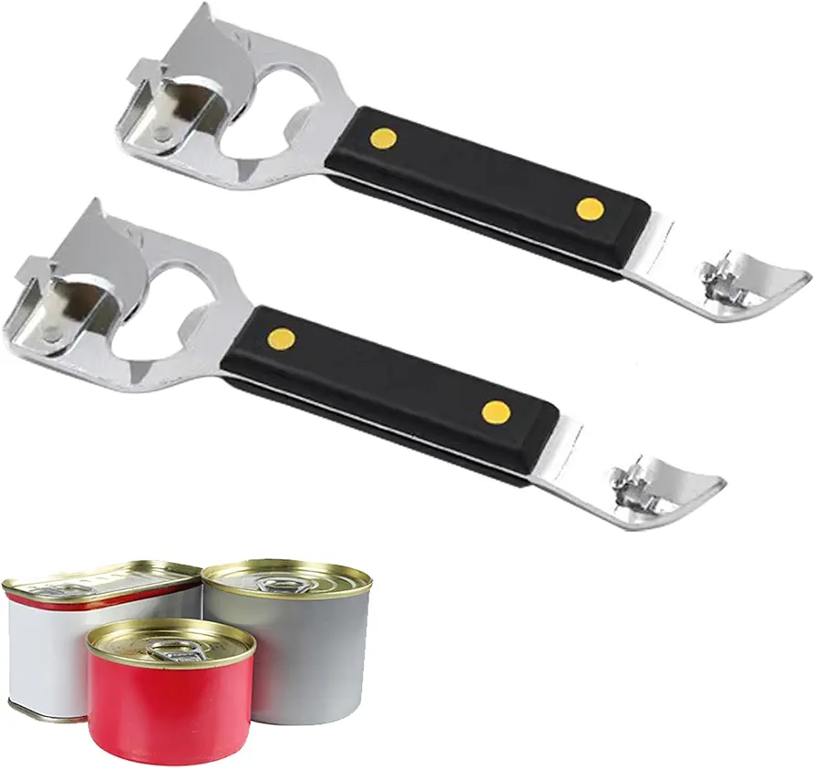 Bottle Opener - Manual Can Opener - Versatile 4-In-1 Can Opener for Kitchen Restaurants and Camping Trips (2)