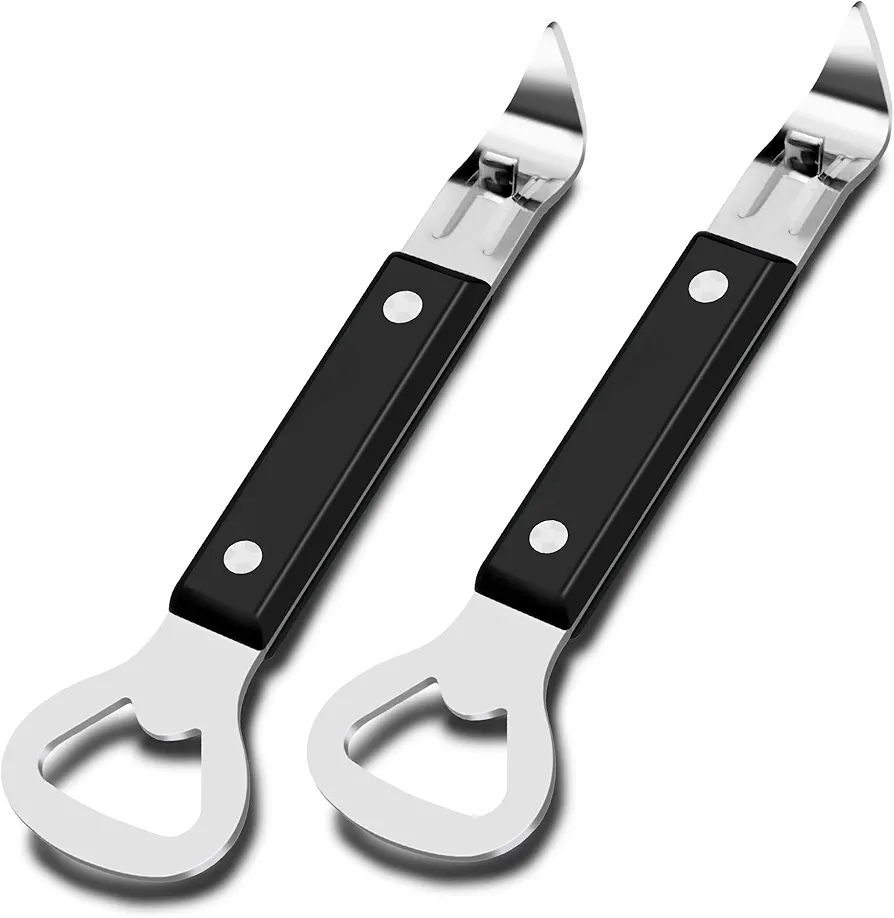 2 Pack Bottle Openers, Beer Can Opener,Can Opener Manual, Bottle Cap Opener, Bottle Opener Bartender, Soda Can Opener, Stainless Steel Bottle Opener