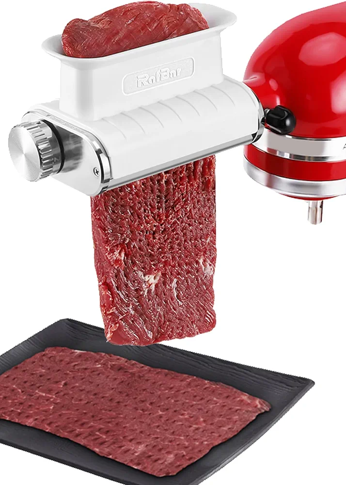 Meat Tenderizer Attachment for KitchenAid, Tenderizer Machine for Kitchen aid & Cuisinart Stand Mixers, Stainless Steel Meat Tenderizer Tool, All Parts Dishwasher Safe
