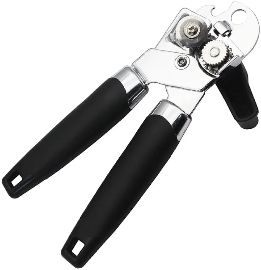 TopHomer Multi-Function Stainless Steel Can Opener, Comfortable Handle, Sharp Blade 3 in 1 Bottle Opener for Home Kitchen, Camping