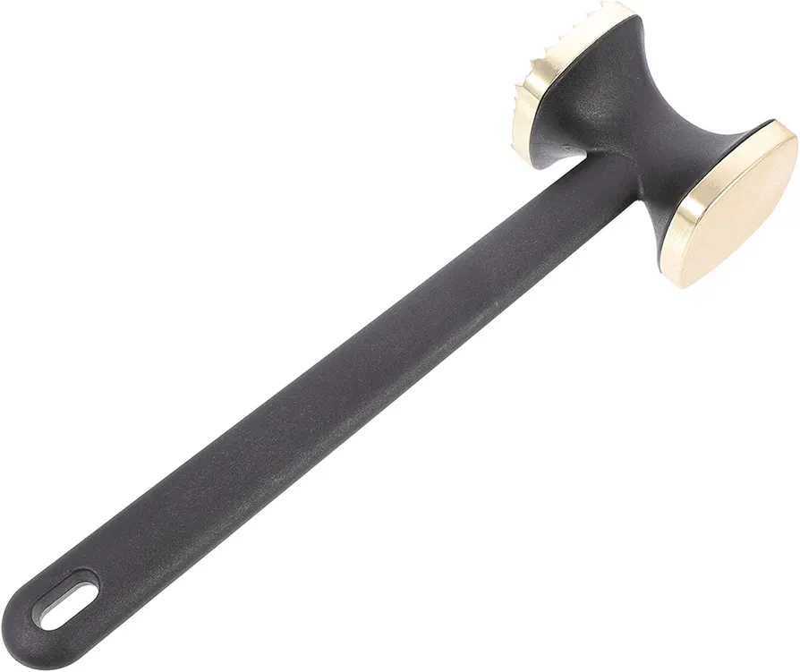 1pc Meat Loosening Hammer Dual Sided Chicken Pounder Bbq Tools Beef Tenderizer Kitchen Hammer Turkey Injector Chicken Tenderizer Hammer Meat Hammer Softener Meats Aluminum Alloy