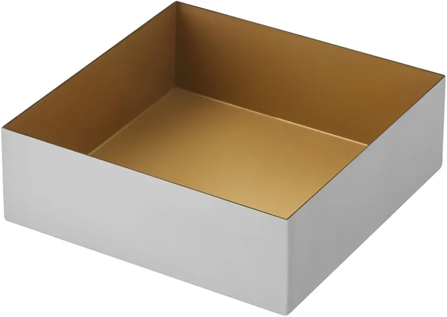 FOR BAKE Non-Stick 7" Square Baking Sheet - Golden Aluminum Alloy Oven Pan for Perfect Cookies & More - Thickened, Warp Resistant & 2" Extra Height - 7 x 7 x 2 Inch