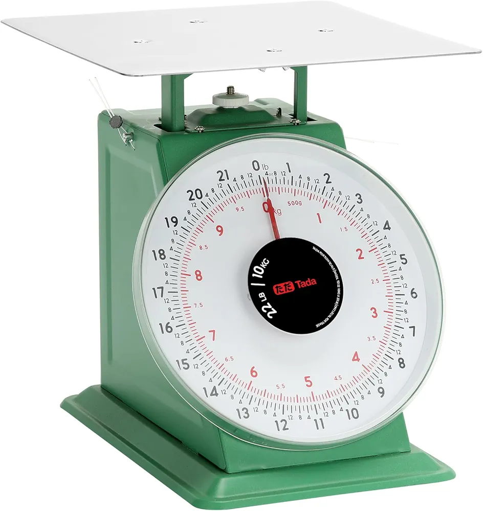 Tada 22-LBS Heavy Duty Portion-Control Mechanical Kitchen and Food Scale Industrial Dial Scale with Stainless Steel Platform
