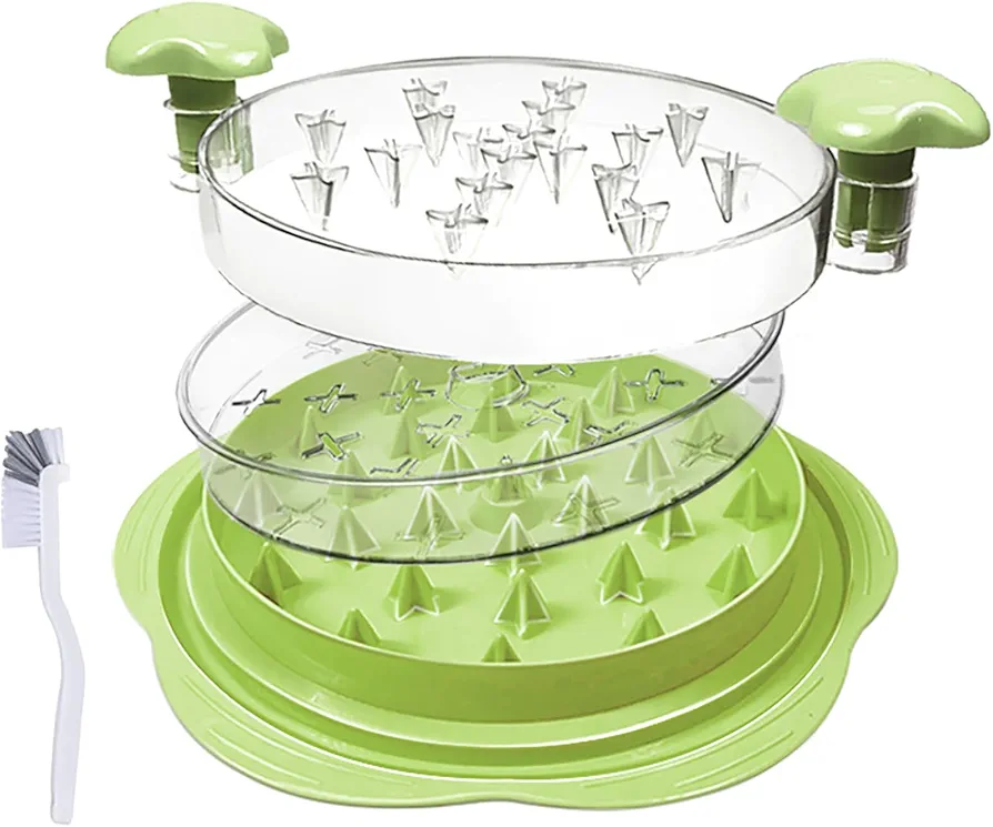 Meat Shredder Tool Twist for Food, Meat, and Vegetables, Beef&Chicken Chopper Tool,Ground Meat Smasher,Manual chicken Shredder,Grinder with Detachable Board and Transparent Cover, Ergonomic (green)