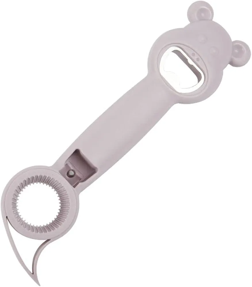 New 4 in 2 Multi Function Can Opener Bottle, Manual Can Opener Kitchen Gadget, Wall Mounted Household Screwing Device Bottle Cap Opener(Purple)