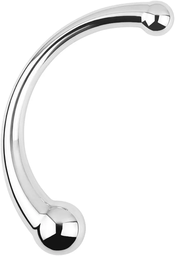 Double Head Anal Plug Prostate Wand Stainless Steel Double G-spot Massage Ended Dildo Butt Plug for Male Female Couple Anal Sex Toy