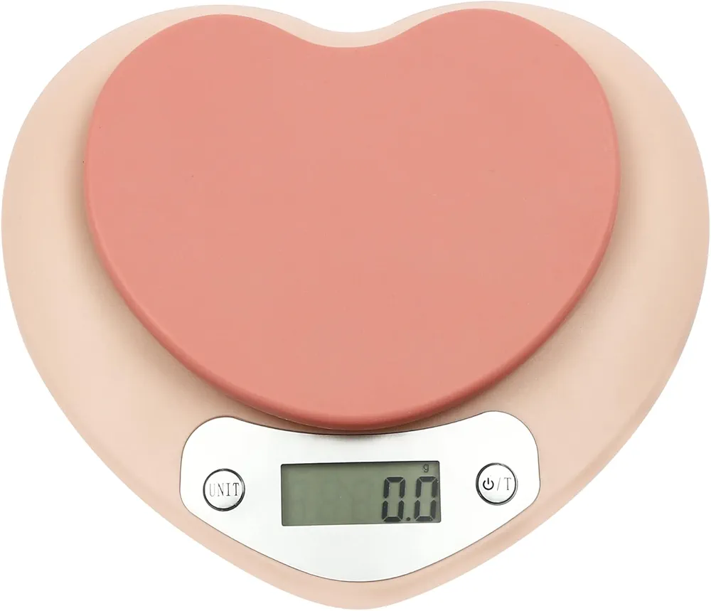 Digital Kitchen Food Scale, Ultra Precise Baking Cooking Coffee Scales, Weight in Grams & Ounces Small Portable Scale with LCD Display, Pink Jewelry Weighing Scales for Home Commercial