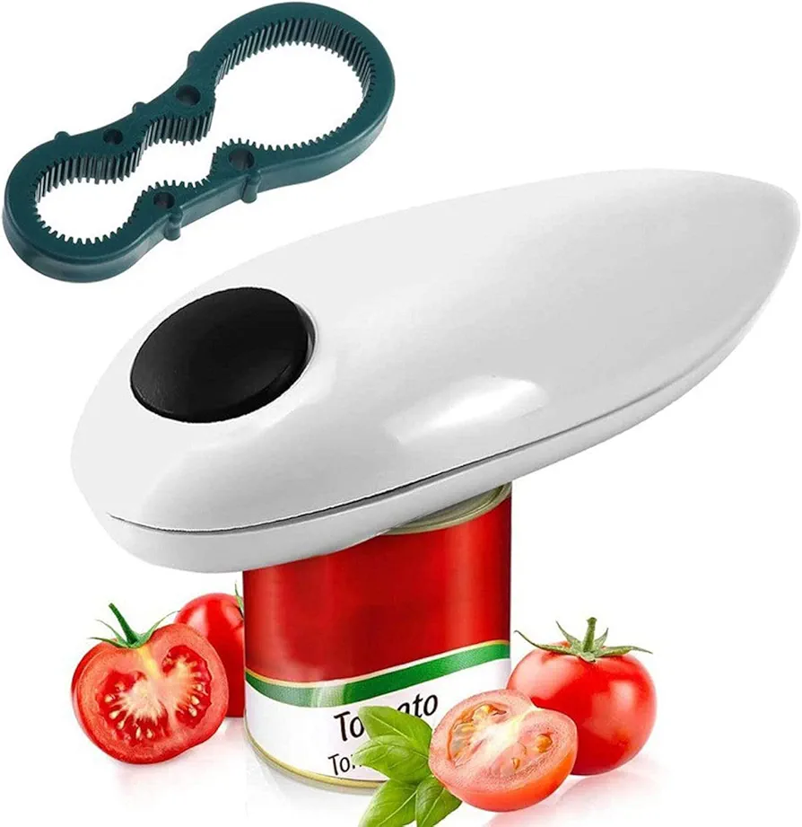 Yinuoday Electric Can Opener with Manual Bottle Opener Battery Operated Handheld Can Opener Smooth Edge Automatic Can Opener for Most Sized Cans