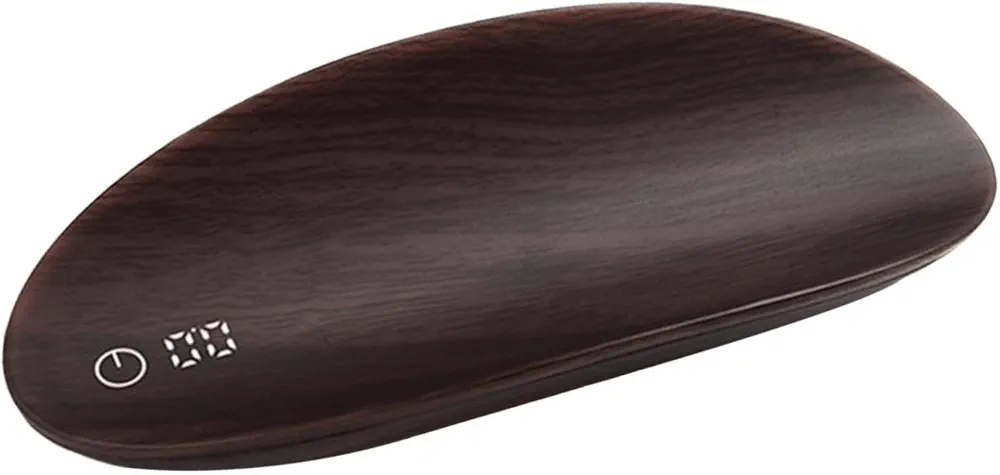 Mini Digital Kitchen Scale with Spoon for Tea and Coffee Measurement, Walnut