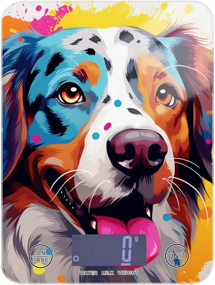 MNSRUU Food Kitchen Scale, Cute Dog Digital Food Scale, Kitchen Scales Digital Weight Scale for Food Ounces and Grams