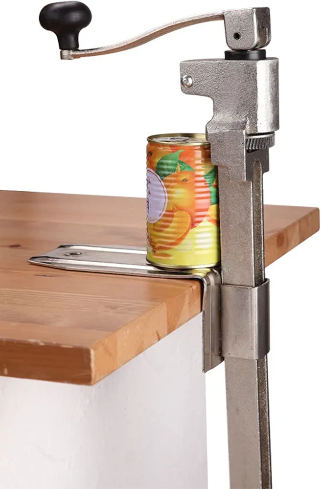 Can Opener Industrial Can Opener, Heavy Duty Commercial Can Opener Tabletop Manual Can Opener with Table Bench Clamp for Kitchen Restaurant Hotel Bar, 17.5