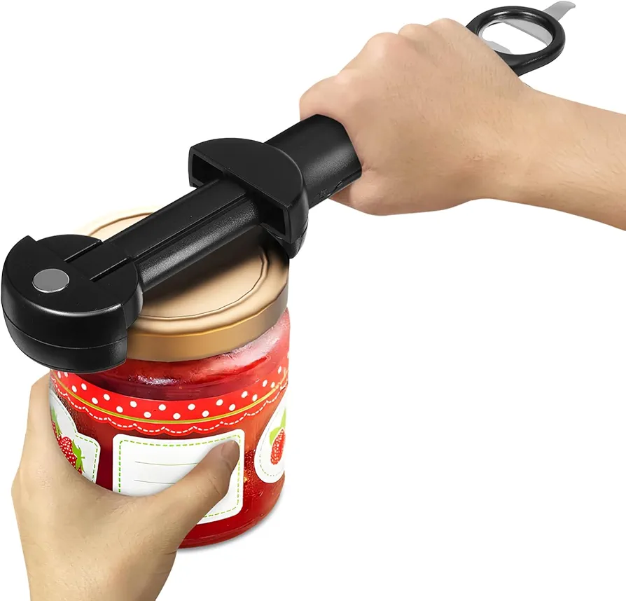 VOSAREA Retractable Bottle Opener Jar Opener Tool Can Opener Manual Multi Function Bottle Opener Can Openers For Seniors