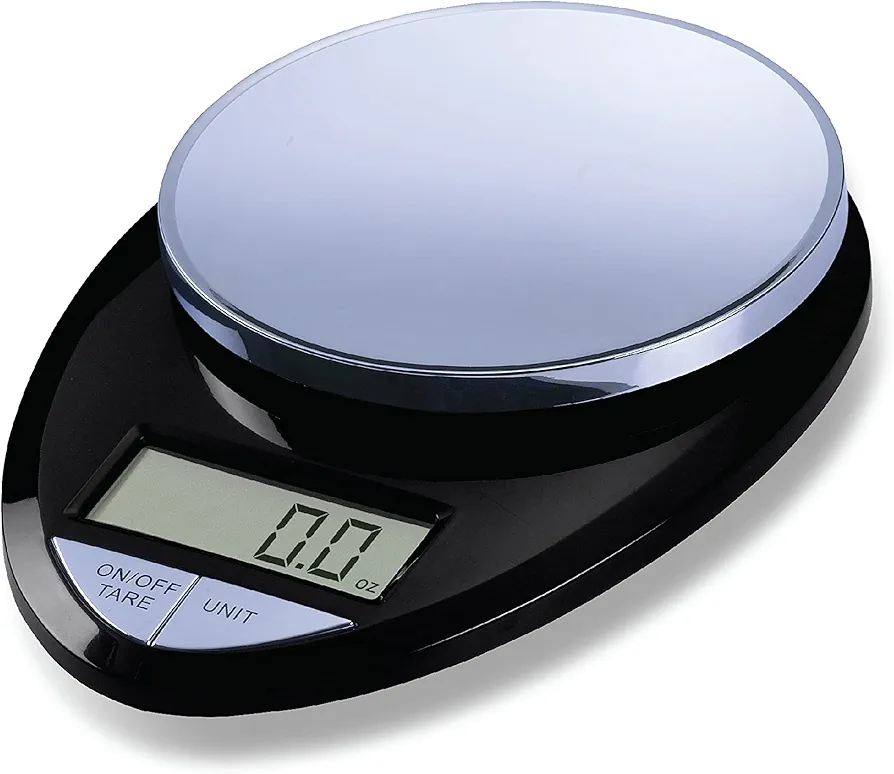 Eat Smart Precision Pro Digital Kitchen Scale, Black Chrome