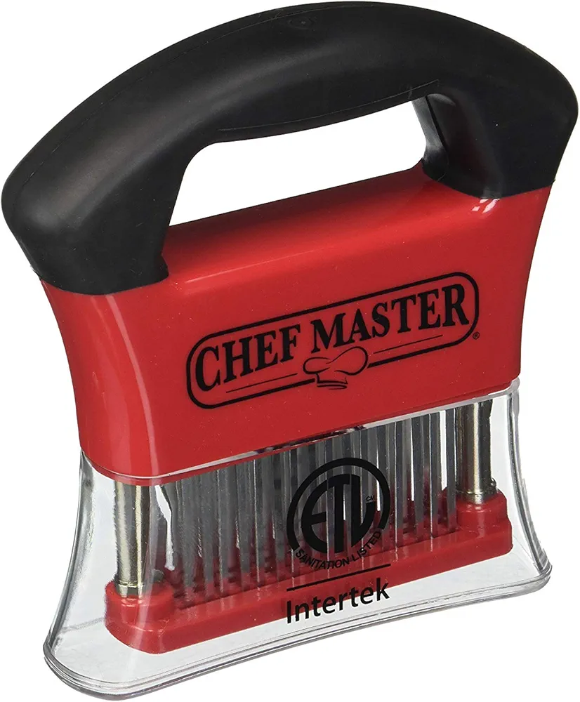 Meat Tenderizer Tool, Stainless Steel Ultra Sharp Needle Blade, Ideal for Beef, Chicken, Turkey, Pork, Steak, Kitchen Cooking Gadgets Essentials, Best for Marinade, Roasting & Grilling by Chef Master