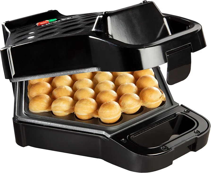 CucinaPro Bubble Waffle Maker - Electric Non stick Hong Kong Egg Waffler Iron Griddle w/Ready Indicator Light - Free Recipe Guide Included, Make Delicious Waffle Ice Cream Cones