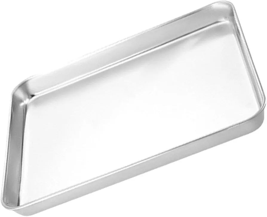 Stainless Steel Baking Pan Cookie Baking Sheets Toaster Oven Tray Heavy Duty,Easy to Clean,Dishwasher Safe