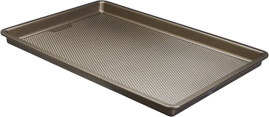 Good Cook 5506 Aluminized Steel, Diamond-Infused Non-Stick Coated Textured Bakeware, Medium Cookie Sheet, champagne pewter