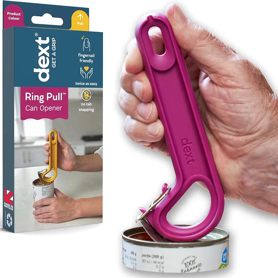 Easy Open Pop Top Can Opener (Mulberry) Soda Can Opener, Can Opener For Seniors, Cat Can Opener, Food Beer Can, Can Tab Opener Tool, Parkinsons Aids for living Gifts, Gadgets for People with Arthritis