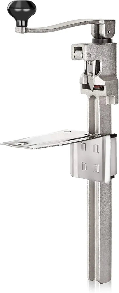 New Star Foodservice 7006841#1 Manual Table Can Opener with Plated Steel Base For Cans Up to 11” Tall