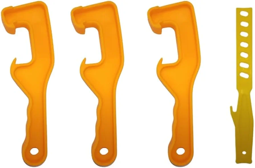 3 Pieces Plastic Bucket Lid Opener 5 Gallon Paint Can Opener and 1 Pieces paint blender Bucket Opener Wrench Tool Lid Remover for Home Industrial Use