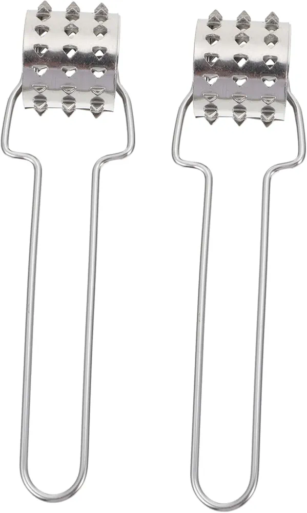 2pcs Meat Loosener Punch Tool Hole Punches Chicken Tenderizer Cooking Tenderizer Meat Tenderizer Hammer Beef Cuber Steak Meat Roller Pizza Hole Maker Silver Stainless Steel