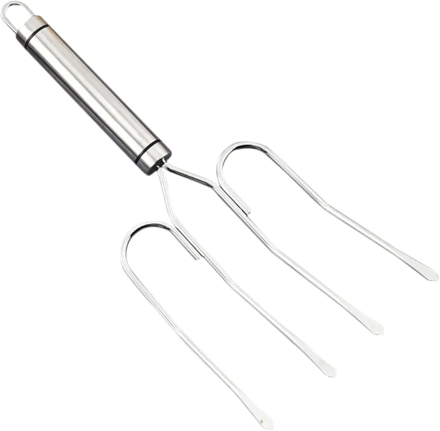 Roast Chicken Fork Bbq Turkey Fork Roasting Food Fork Household Poultry Lifter Chicken Grill Fork Stainless Steel Turkey Lifter Turkey Lifter Fork Turkey Grilling Fork Bbq Fork