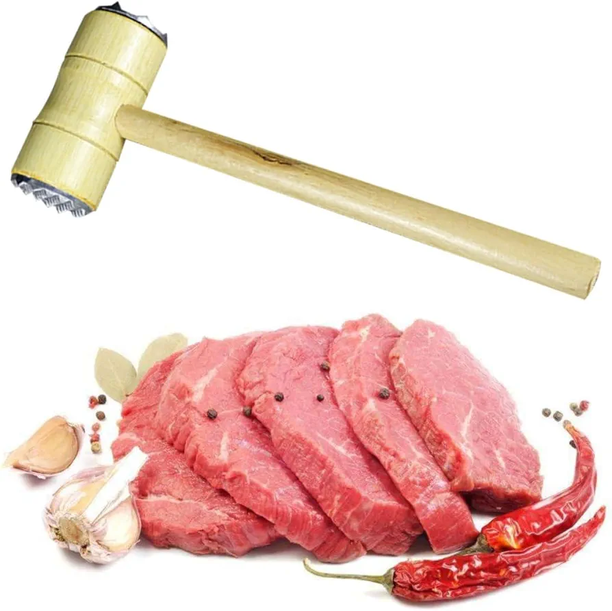 Meat Hammer Tenderizing Mallet Cooking Tenderizer Korean Bbq Scissors and Tongs Beef Steak Meat Tenderiser Hammer Tenderizing Hammer Chef Meat Tenderizer Beef Hammer
