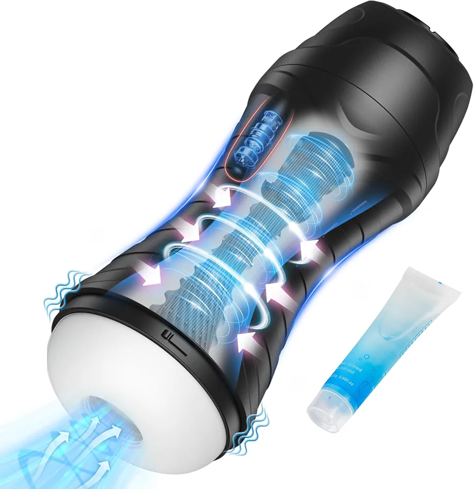 Sucking Male Masturbator Sex Toys – Bszone Upgraded Male Sex Toy Automatic Male Masturbators Cup with 10 Vibration & Suction Modes Adult Toys, Mens Penis Pump Stroker Pocket Pussy with 3D Textured