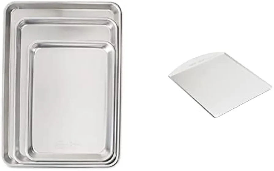 Nordic Ware 3 Piece Baker's Delight Set + Nordic Ware Natural Aluminum Commercial Large Classic Cookie Sheet