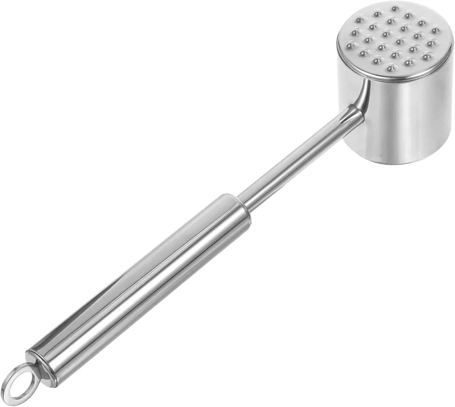 10 Meat Hammer Chef Meat Tenderizer Beef Hammer Steak Tenderizer Meat Masher Tool Kitchen Tenderizer Meat Tenderiser Hammer Tenderizing Hammer Tenderising Hammer Silver