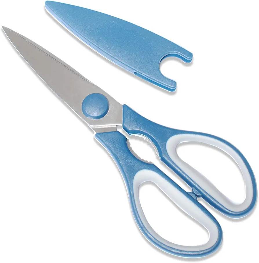 Kitchen Scissors All Purpose Heavy Duty Kitchen Shears with Protective Sheath Dishwasher Safe Food Scissors Cooking Scissors for Cutting Meat, Fish, Poultry, Vegetable