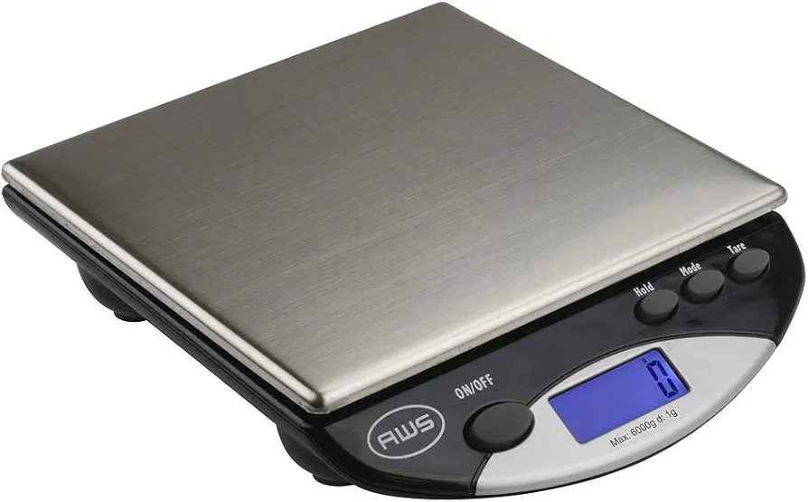 American Weigh Scales AMW Series Precision Digital Kitchen Scale 6KG x 1 KG (AMW-13-BK)